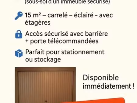 garage à louer - sécurisé