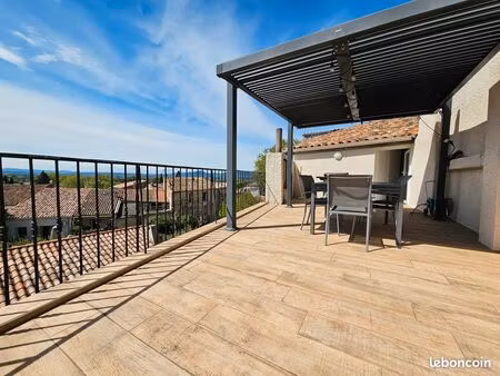 rare vigneronne à gignac 170m² rénovée – terrasse vue panoramique – garage 30m² - dpe : b