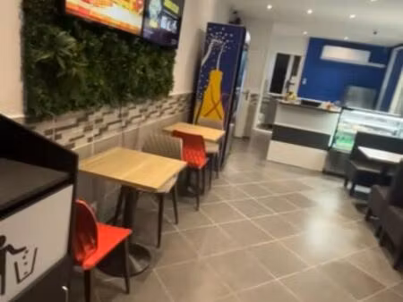 vente fonds de commerce snack / burger – matériel neuf – terrasse