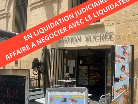 fonds commerce en liquidation - montpellier zone comedie - commerce avec bail restauration