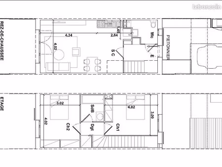 villa 3 pièces 62 m²
