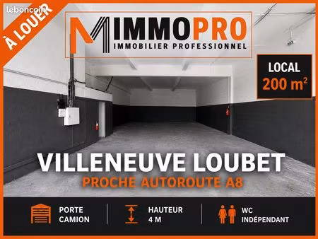 local 200 m² villeneuve-loubet