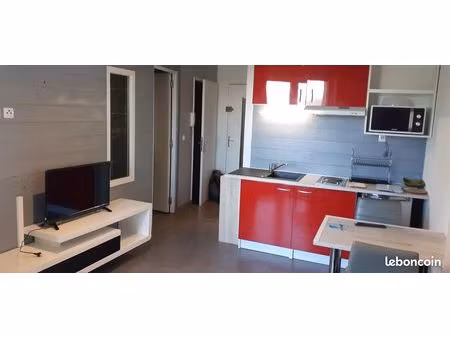 t1 meublé 23m2 balcon +parking