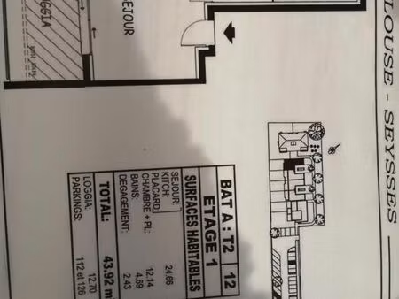 appartement 2 pièces 43 m²