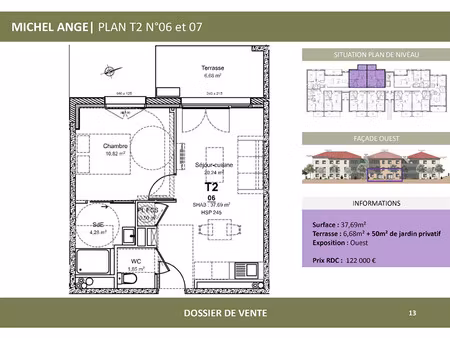 vente appartement 2 pièces 38 m² albi (81000)