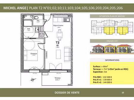 vente appartement 2 pièces 44 m² albi (81000)