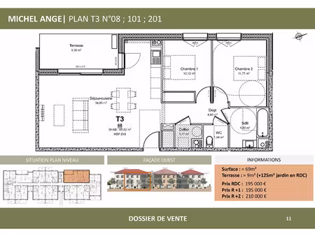 vente appartement 3 pièces 70 m² albi (81000)