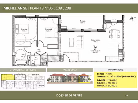 vente appartement 3 pièces 81 m² albi (81000)