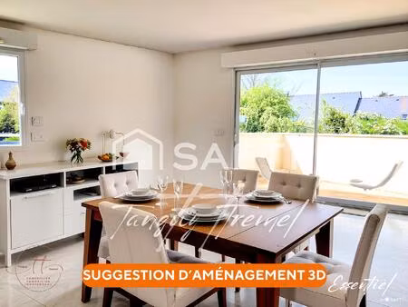 t3 lomener – terrasse – garage – parking