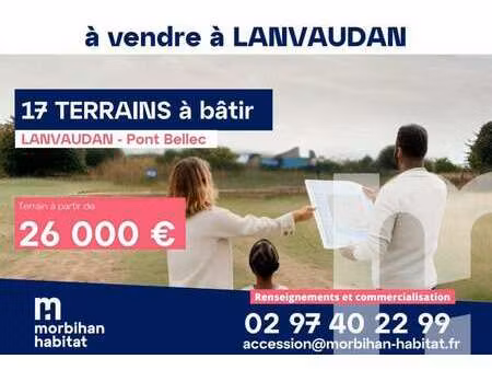 vente terrain à lanvaudan (56240) : à vendre / 359m² lanvaudan