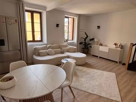 t2 duplex non meublé 62m2 lumineux centre ville