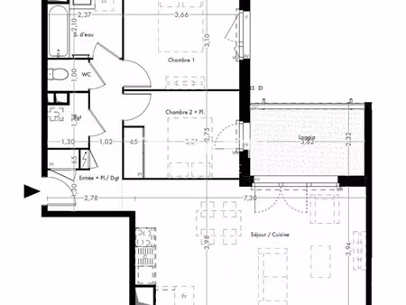 vente appartement 3 pièces 65 m² gagnac-sur-garonne (31150)