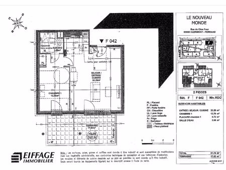 appartement clermont ferrand 2 pièce(s)