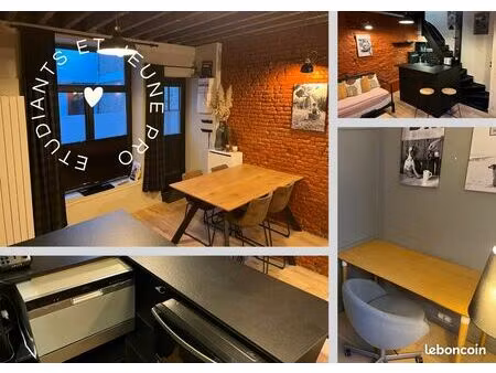 location duplex calme avec terrasse - vieux-lille - dispo fin mai