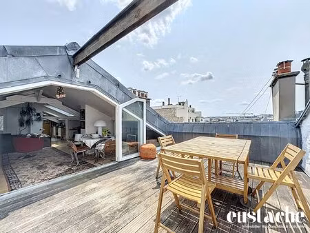 superbe duplex en dernier étage avec terrasse et balcon  lumine