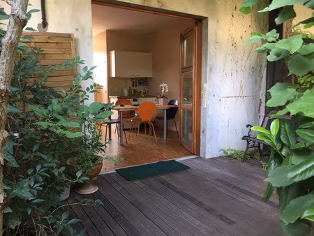 beau studio de 28m2 en rdc  traversant  calme et lumineux av