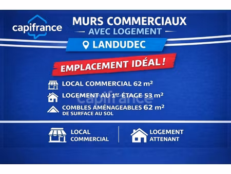 local professionnel à vendre landudec 5 pièce(s) 115m2 149 000€