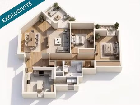 t3 familial finosello – balcon  parking  ascenseur