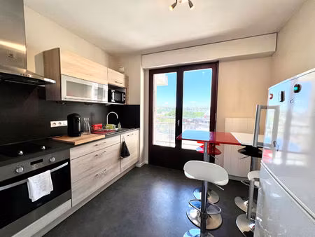 appartement rodez 2 pièce(s) meuble 46.66 m² - balcon 7.24 m² - cave & garage