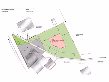 rustig gelegen bouwgrond van 954 m² met landelijk uitzicht
