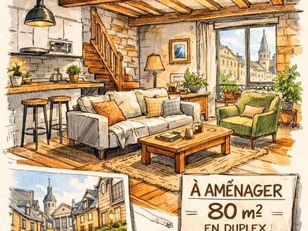 à vendre – t3 duplex à fort potentiel – hyper centre dinan