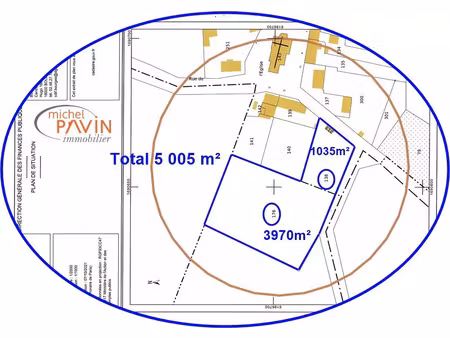 vente terrain 5005 m² vereaux (18600)
