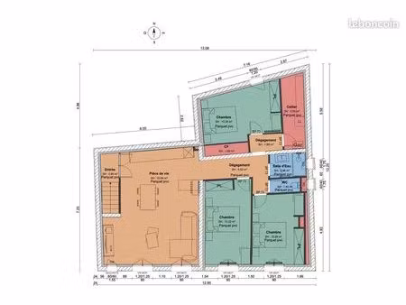 appartement t4 meublé – 95 m² – tresses centre