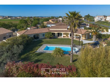 villa de plain pied plein aux portes de béziers