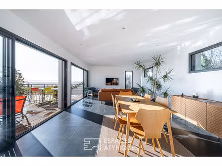 maison contemporaine avec vue sur le mont-blanc