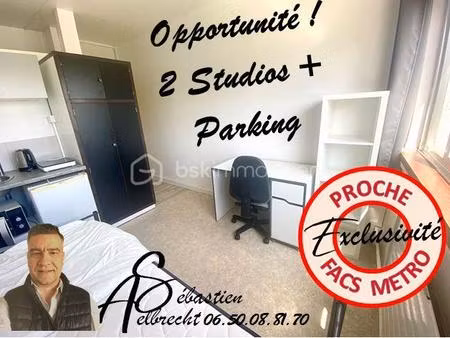 opportunite - 79 900€ = 2 studios + parking = renta net 10%