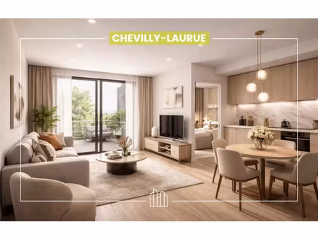 vente appartement neuf 2 pièces 45m2 chevilly-larue - 257583 € - surface privée