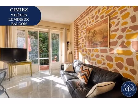 2 pièces – cimiez – résidence sécurisée – balcon au calme