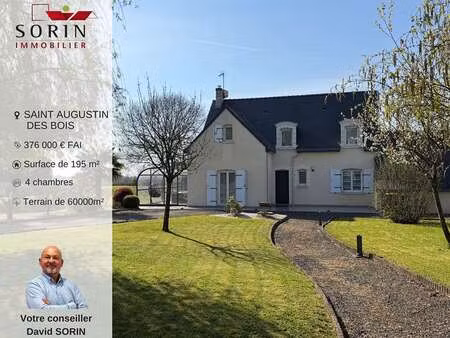 vente maison piscine à saint-augustin-des-bois (49170) : à vendre piscine / 195m² saint-au