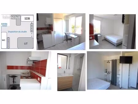studio aytré 16m2  1°étage  lumineux  vue jardin  à 5mn des fac en voiture et 10 mn de la 