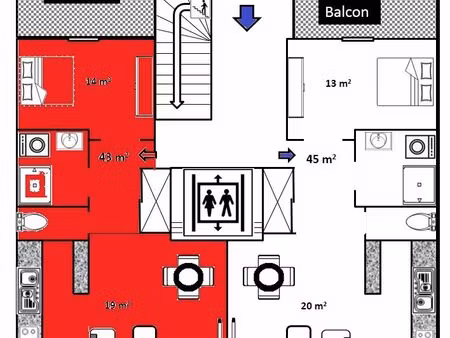 appartement f2 – 45m2 – blies sarreguemines