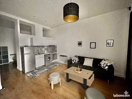 t1 meublé avec terrasse au calme - fond de cour