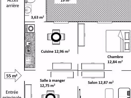 appartement f3 - 55 m2 –neunkirch sarreguemines