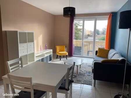 très bel appartement meublé lumineux t2 de 50 m2 à villefranche sur saône avec balcon  pla
