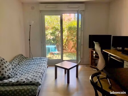 loue appartement 23 m2 avec jardin purpan