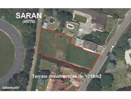 terrain 1190 m² saran