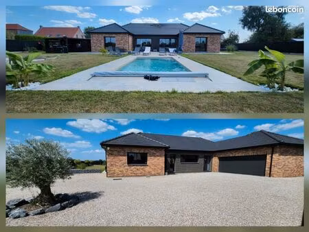 plein pied 180m2 avec 4 chambres et double garage 40m2