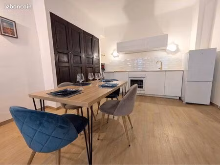 t2 meublé en rue piétonne