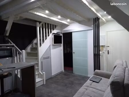 t1 duplex meublé 34m² – lormont – tout équipé – disponible immédiate