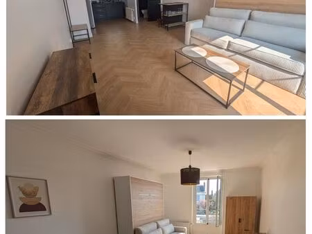 beau studio lumineux meublé - l'isle adam centre - porche gare et commerces