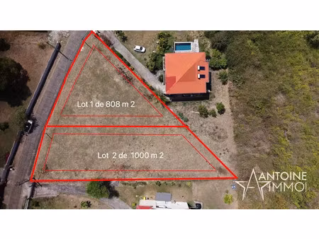 vente terrain 808 m² à marin (97290)  132 500 €