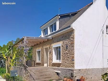 maison en pierre avec jardin