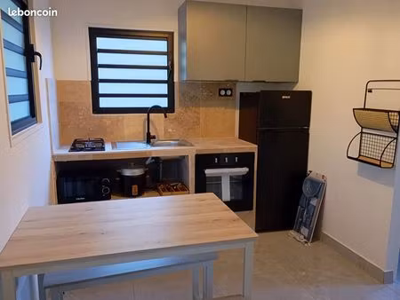 maison t2 avec jardin meublée