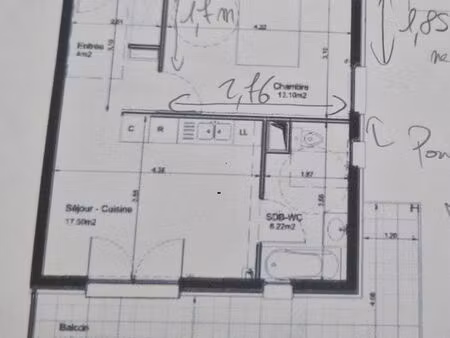 f2 meublé haut de chazal fac médecine