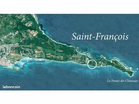 rare terrain 1000 m2 constructible - pointe des chateaux saint francois