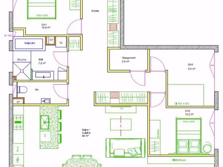 plateau 108m2 t4 - albert 1er belgique